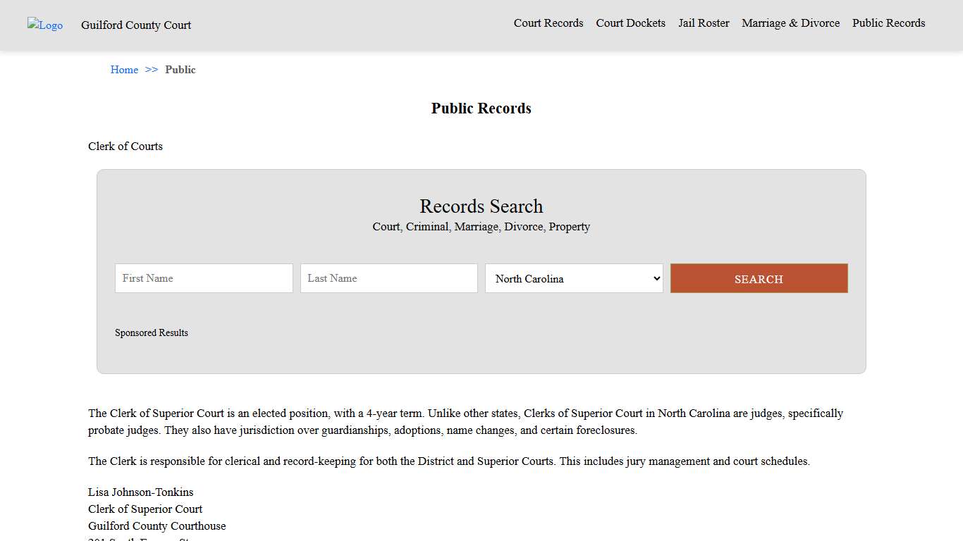 Public Records Guilford County Court